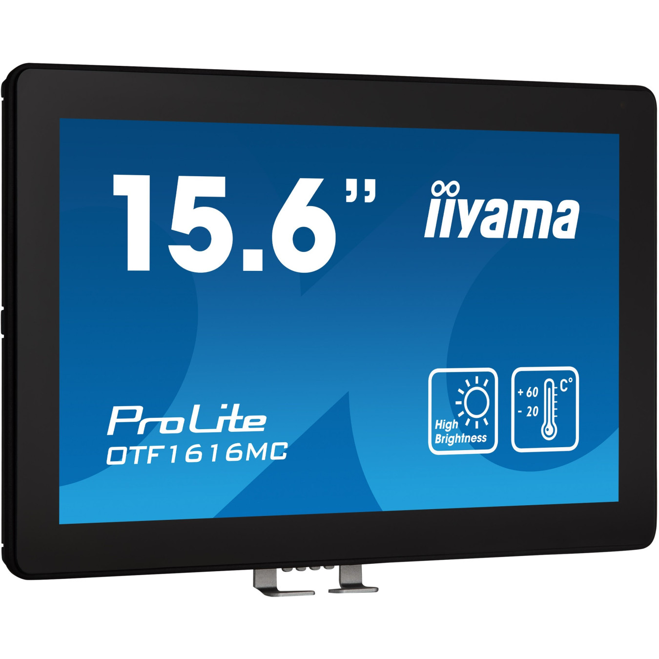 IIYAMA OTF1616MC-B1 - 15.6in PCAP 10-touch Touchscreen, Full HD, 1100 cd/m2, IP65, HDMI/DP/USB, Black