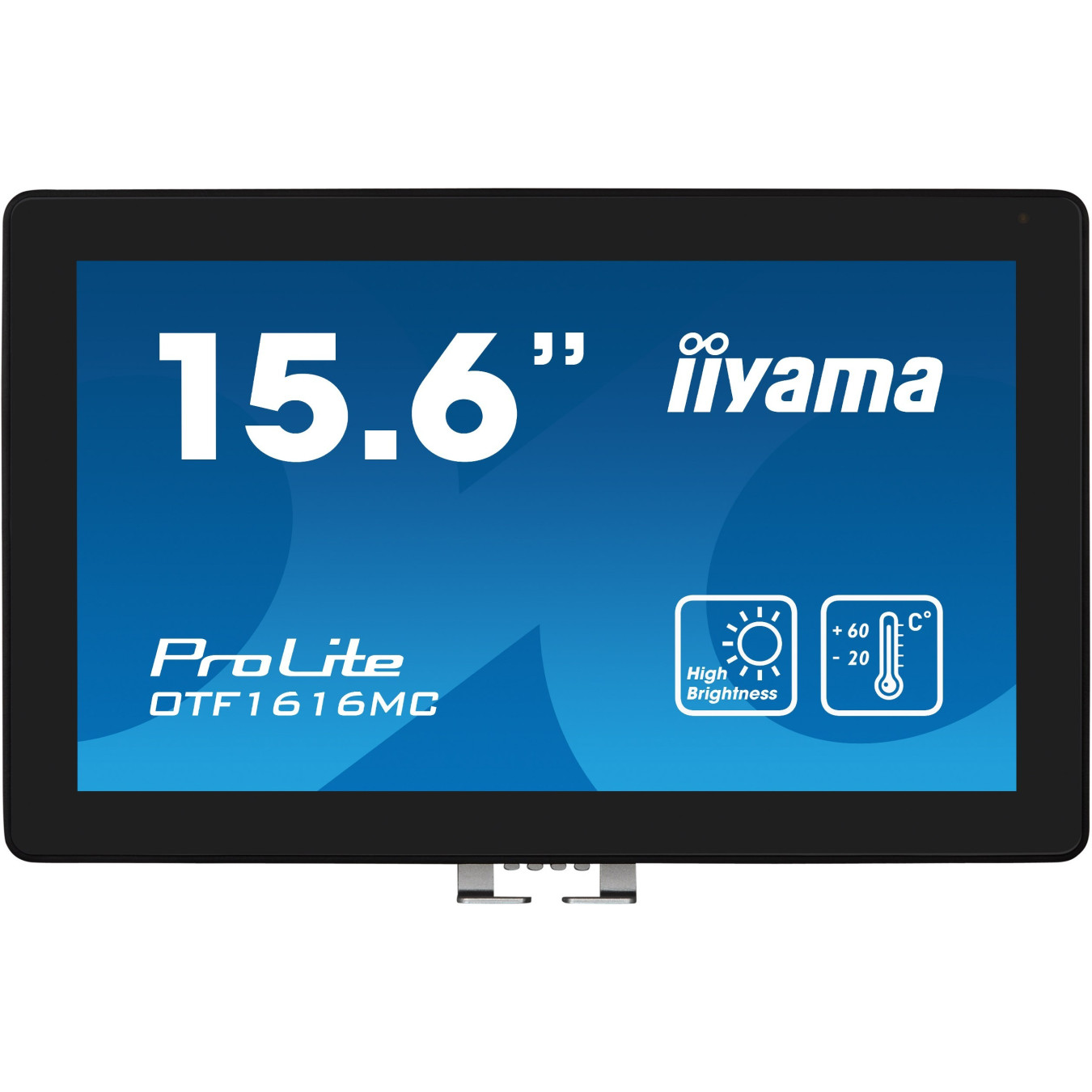IIYAMA OTF1616MC-B1 - 15.6in PCAP 10-touch Touchscreen, Full HD, 1100 cd/m2, IP65, HDMI/DP/USB, Black