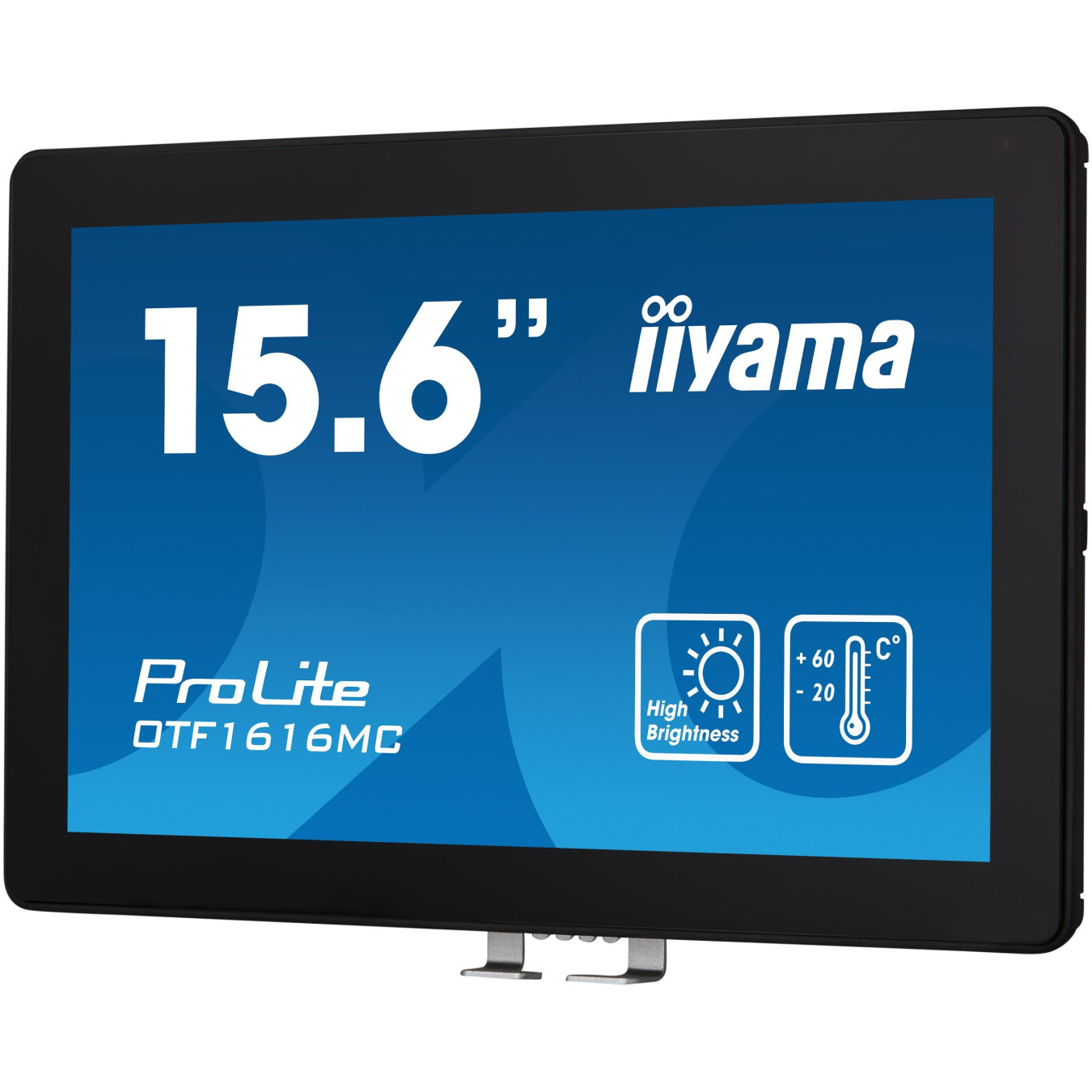 IIYAMA OTF1616MC-B1 - 15.6in PCAP 10-touch Touchscreen, Full HD, 1100 cd/m2, IP65, HDMI/DP/USB, Black