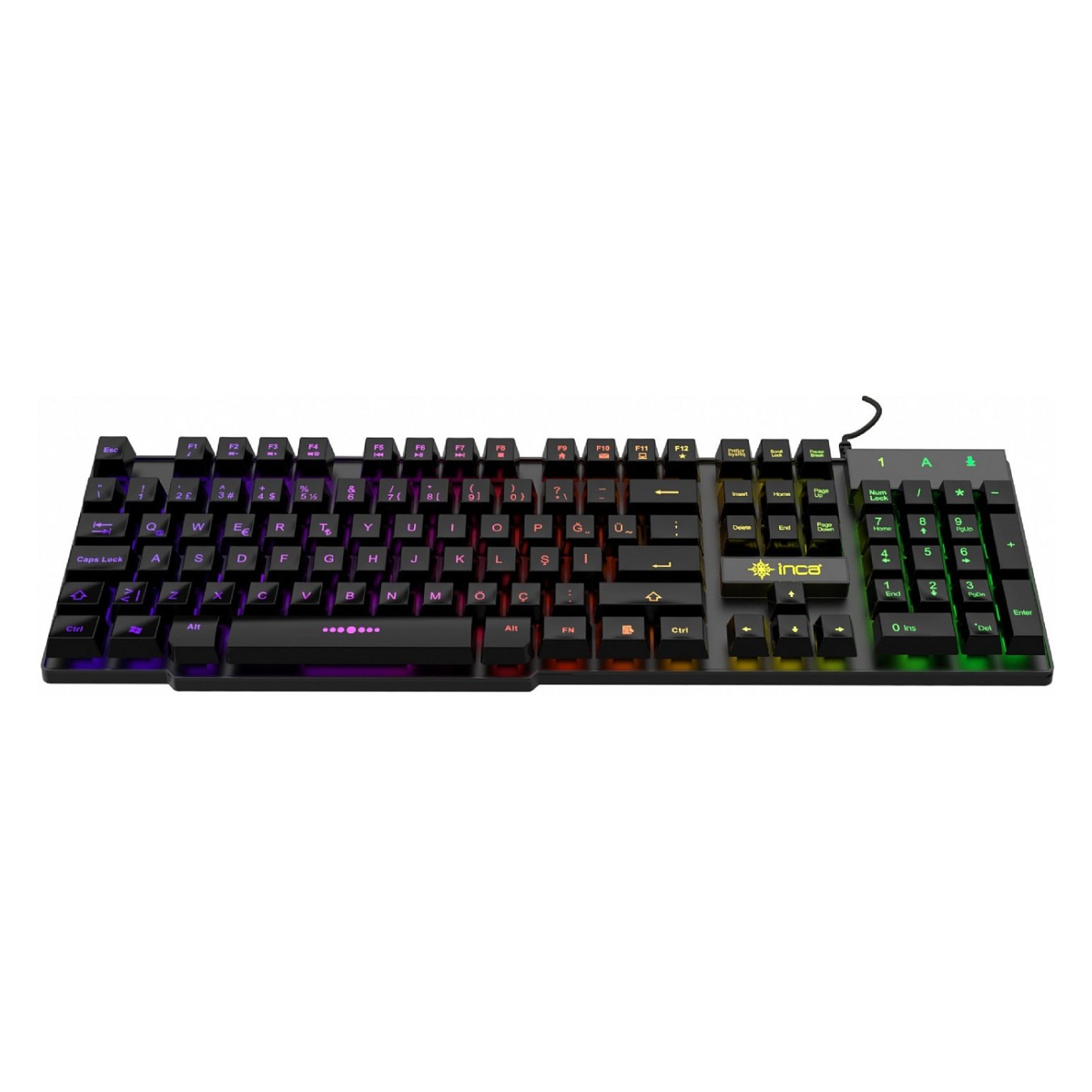 Buy Incase Gaming Tastatur IKG-446 Regenbogen, RGB, dt. Layout retail in Cyprus, Nicosia, Limassol, Larnaka, Pafos