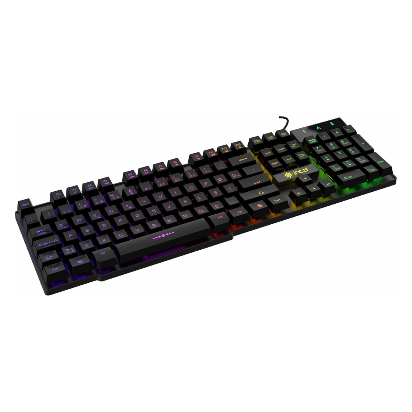 Buy Incase Gaming Tastatur IKG-446 Regenbogen, RGB, dt. Layout retail in Cyprus, Nicosia, Limassol, Larnaka, Pafos