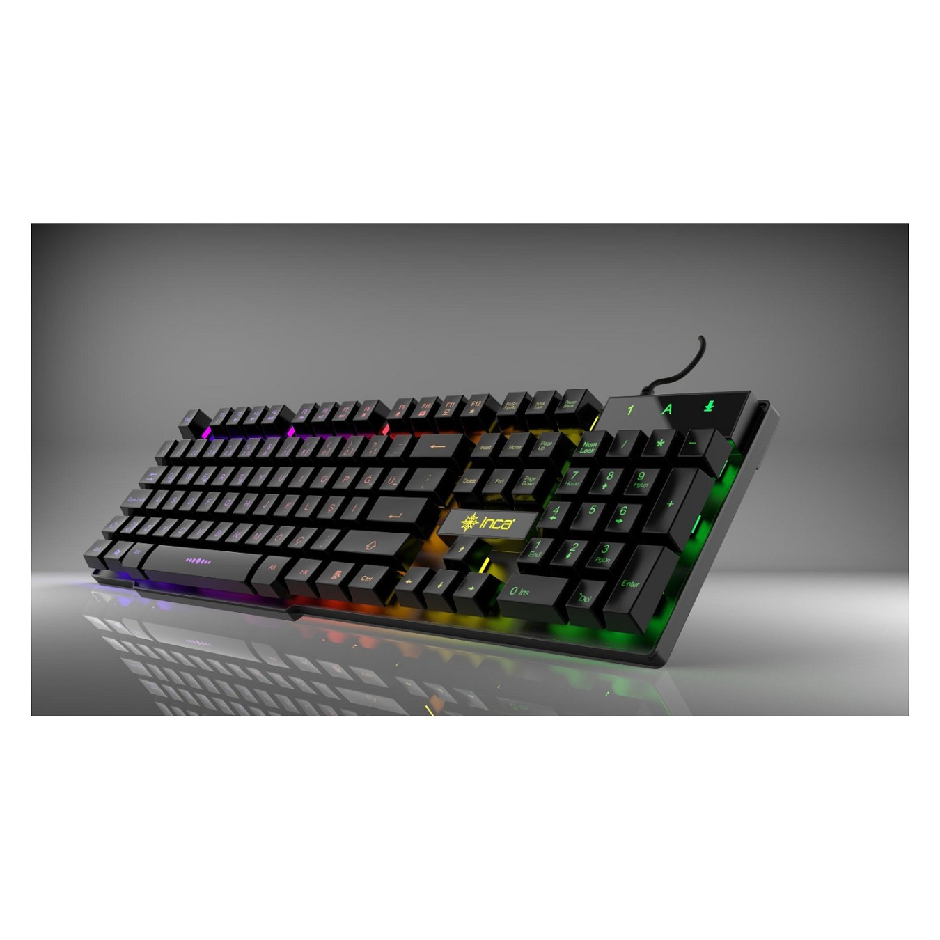 Buy Incase Gaming Tastatur IKG-446 Regenbogen, RGB, dt. Layout retail in Cyprus, Nicosia, Limassol, Larnaka, Pafos