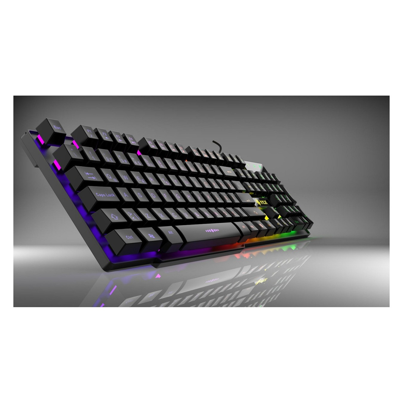 Buy Incase Gaming Tastatur IKG-446 Regenbogen, RGB, dt. Layout retail in Cyprus, Nicosia, Limassol, Larnaka, Pafos