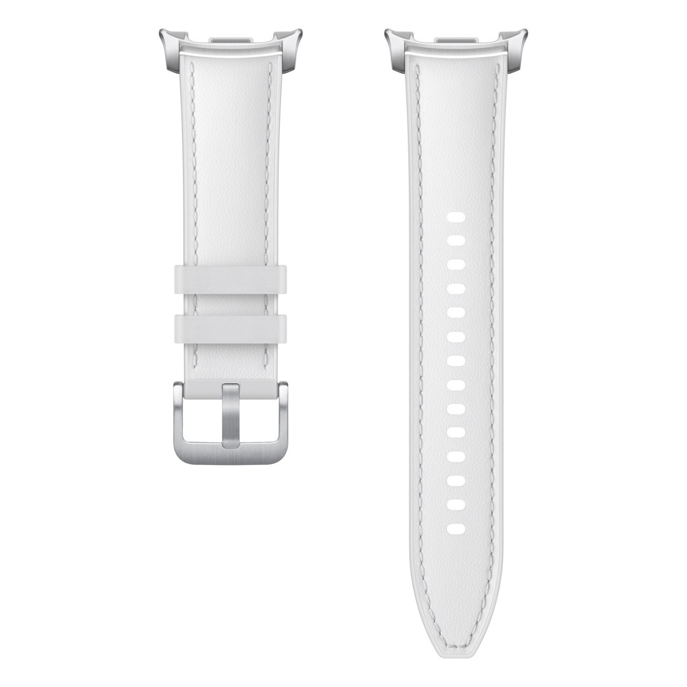 Samsung Hybrid Faux Leather Watch Band - White - for Galaxy Watch8 & Watch8 Classic - S/M & M/L