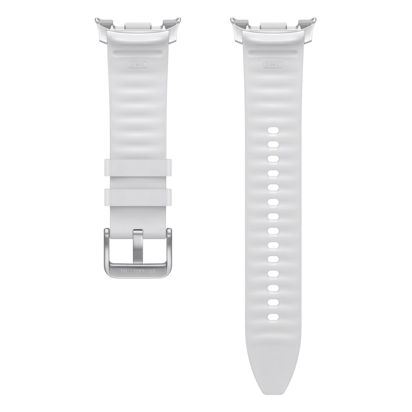 Samsung Hybrid Faux Leather Watch Band - White - for Galaxy Watch8 & Watch8 Classic - S/M & M/L