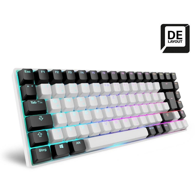Buy Sharkoon SKILLER SGK50 S3 - White 75% Mechanical Keyboard, Gateron Yellow, R... in Cyprus, Nicosia, Limassol, Larnaka, Pafos