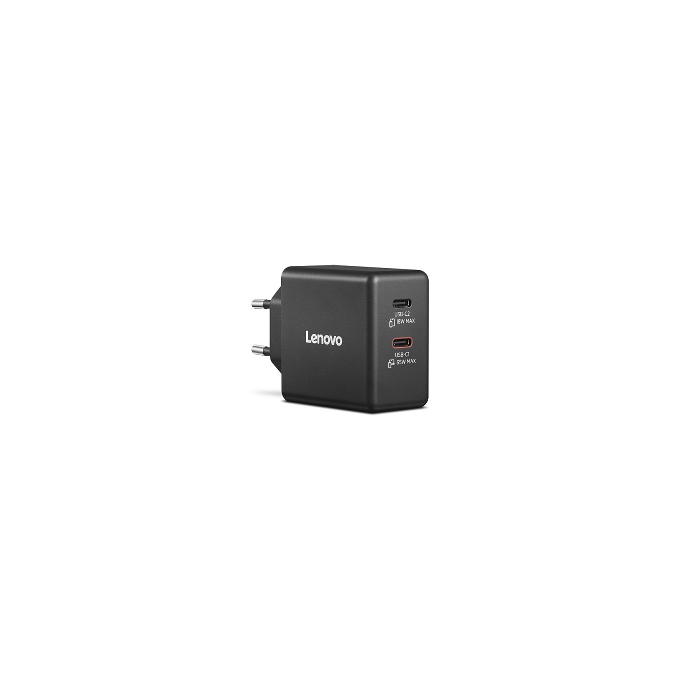 Buy N Lenovo Dual USB-C 65W GaN Charger Black EU in Cyprus, Nicosia, Limassol, Larnaka, Pafos