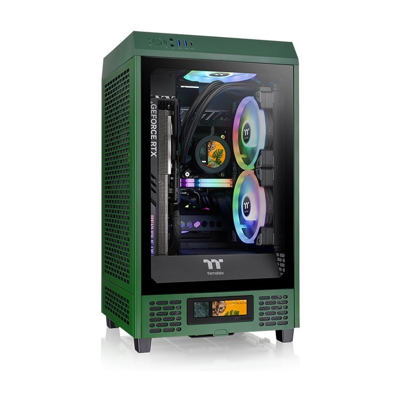 Buy Thermaltake Tower 200 TG - Mini-ITX Mini Tower Case, Dark Green, 380mm GPU, ... in Cyprus, Nicosia, Limassol, Larnaka, Pafos