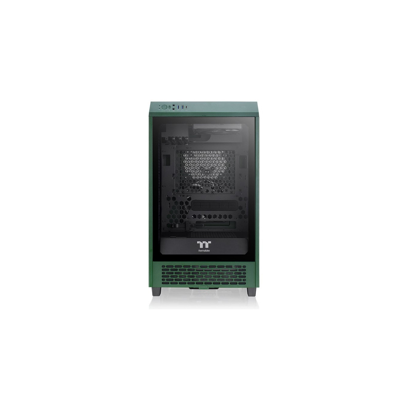 Thermaltake Tower 200 TG - Mini-ITX Mini Tower Case, Dark Green, 380mm GPU, 200mm CPU Cooler