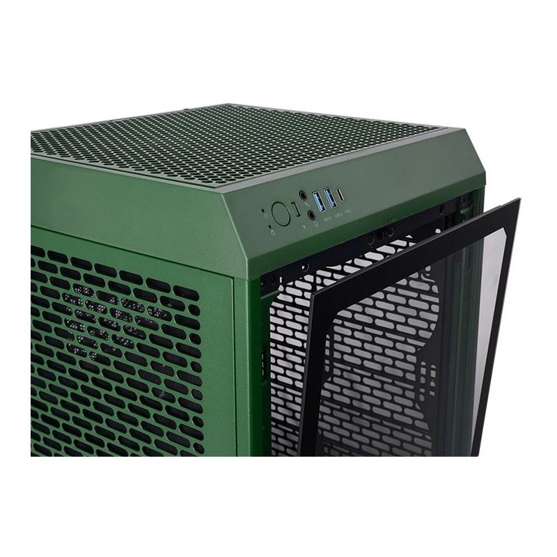 Buy Thermaltake Tower 200 TG - Mini-ITX Mini Tower Case, Dark Green, 380mm GPU, ... in Cyprus, Nicosia, Limassol, Larnaka, Pafos