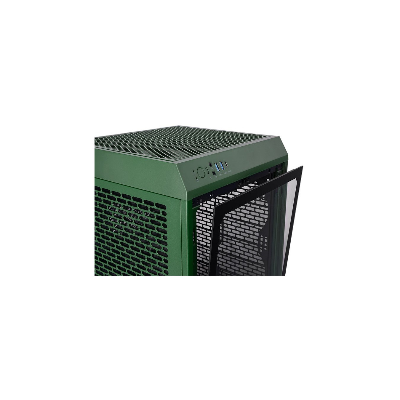 Thermaltake Tower 200 TG - Mini-ITX Mini Tower Case, Dark Green, 380mm GPU, 200mm CPU Cooler