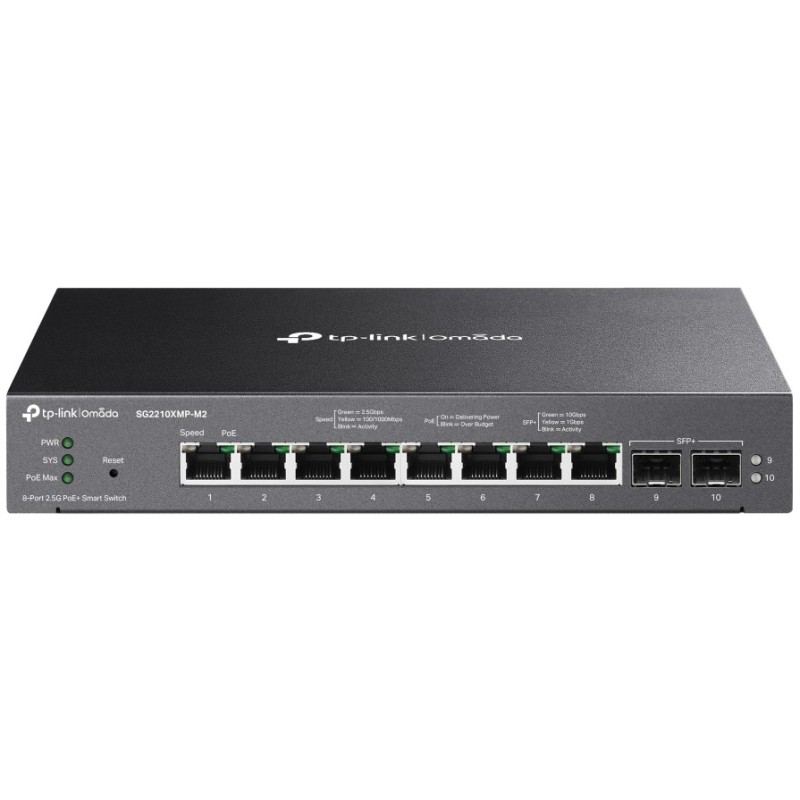 Buy TP-Link Omada SG2210XMP-M2 - 8x 2.5G PoE+ & 2x 10G SFP+, 160W PoE Budget, Ma... in Cyprus, Nicosia, Limassol, Larnaka, Pafos