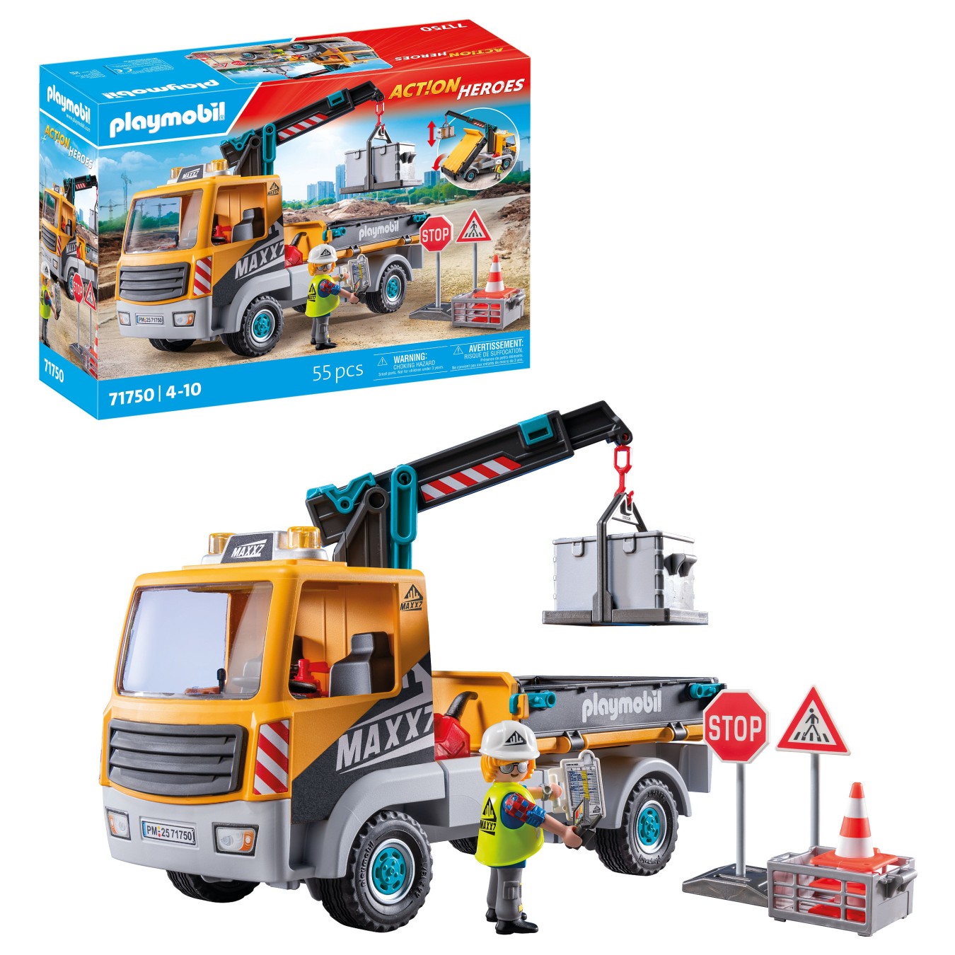Buy 71750 Action Heroes Baustellen-LKW mit Kran in Cyprus, Nicosia, Limassol, Larnaka, Pafos