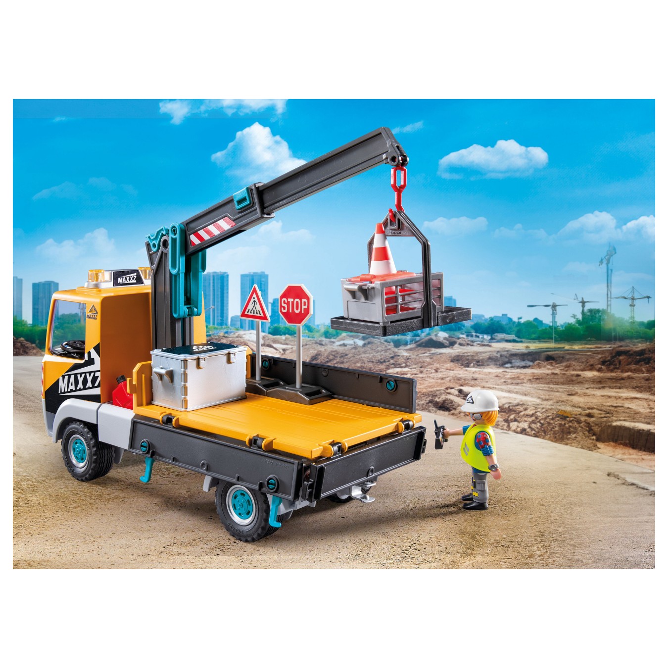 Buy 71750 Action Heroes Baustellen-LKW mit Kran in Cyprus, Nicosia, Limassol, Larnaka, Pafos