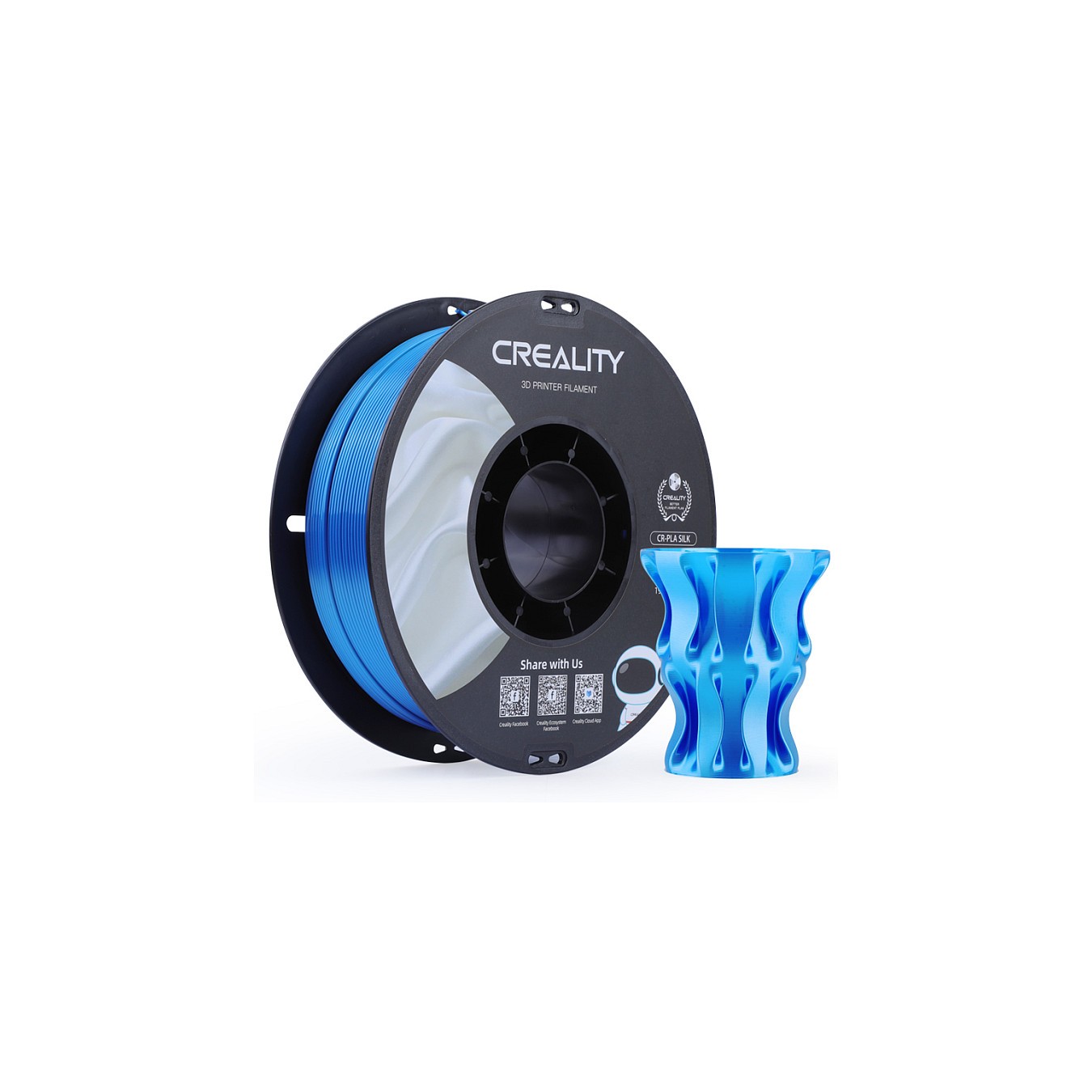 Buy Creality CR-Silk PLA Filament Blau, 3D-Filament (1 kg, 1,75 mm, auf Rolle) in Cyprus, Nicosia, Limassol, Larnaka, Pafos
