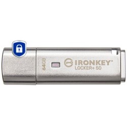 Buy Kingston IronKey Locker+ 50 - IKLP50 - 64GB Silver USB-A USB 3.2 Gen1 (AES-2... in Cyprus, Nicosia, Limassol, Larnaka, Pafos