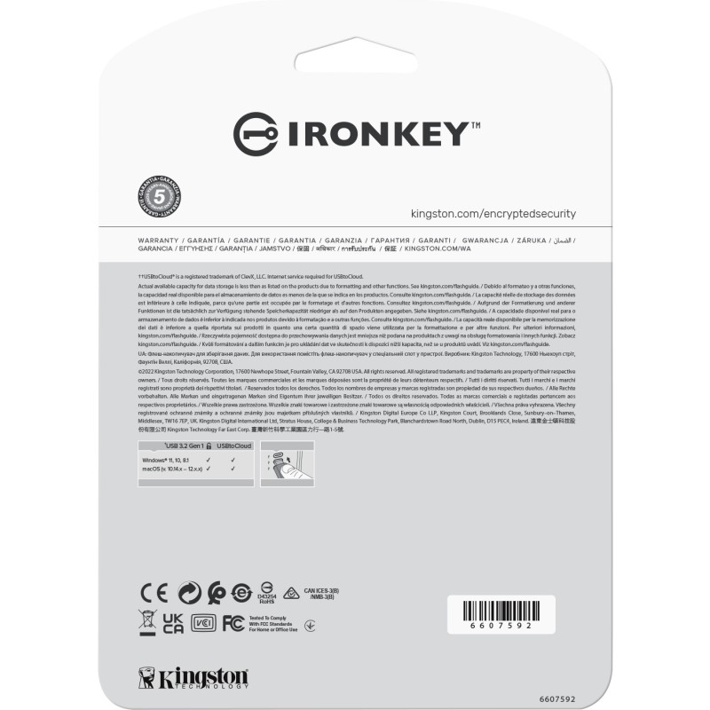 Buy Kingston IronKey Locker+ 50 - IKLP50 - 64GB Silver USB-A USB 3.2 Gen1 (AES-2... in Cyprus, Nicosia, Limassol, Larnaka, Pafos
