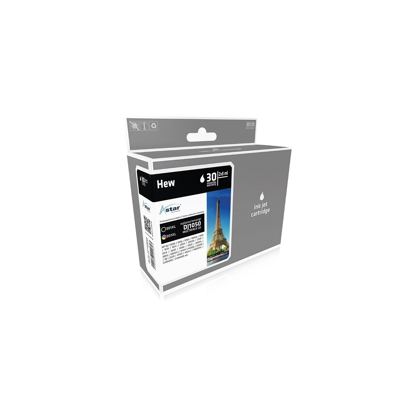Buy AS46301 ASTAR HP 301XL DJ Tinte (2) in Cyprus, Nicosia, Limassol, Larnaka, Pafos