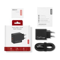 Buy N Lenovo Dual USB-C 65W GaN-Ladegerät Netzteil Schwarz inkl. USB-C Kabel (1,5m) in Cyprus, Nicosia, Limassol, Larnaka, Pafos