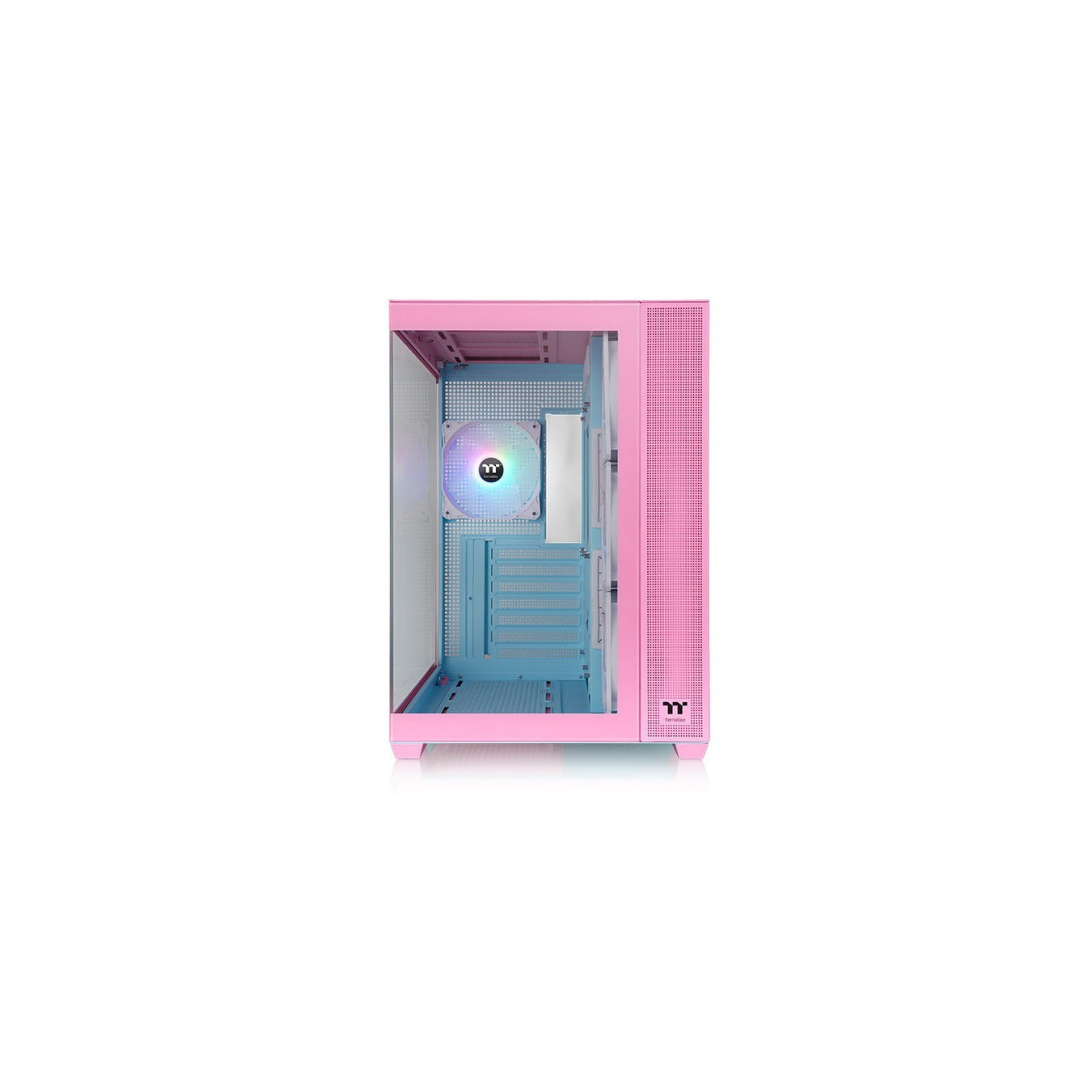 Thermaltake View 380 TG ARGB - Mid Tower PC Case - Bubble Pink/White, Tempered Glass, ARGB, ATX/mATX/Mini-ITX