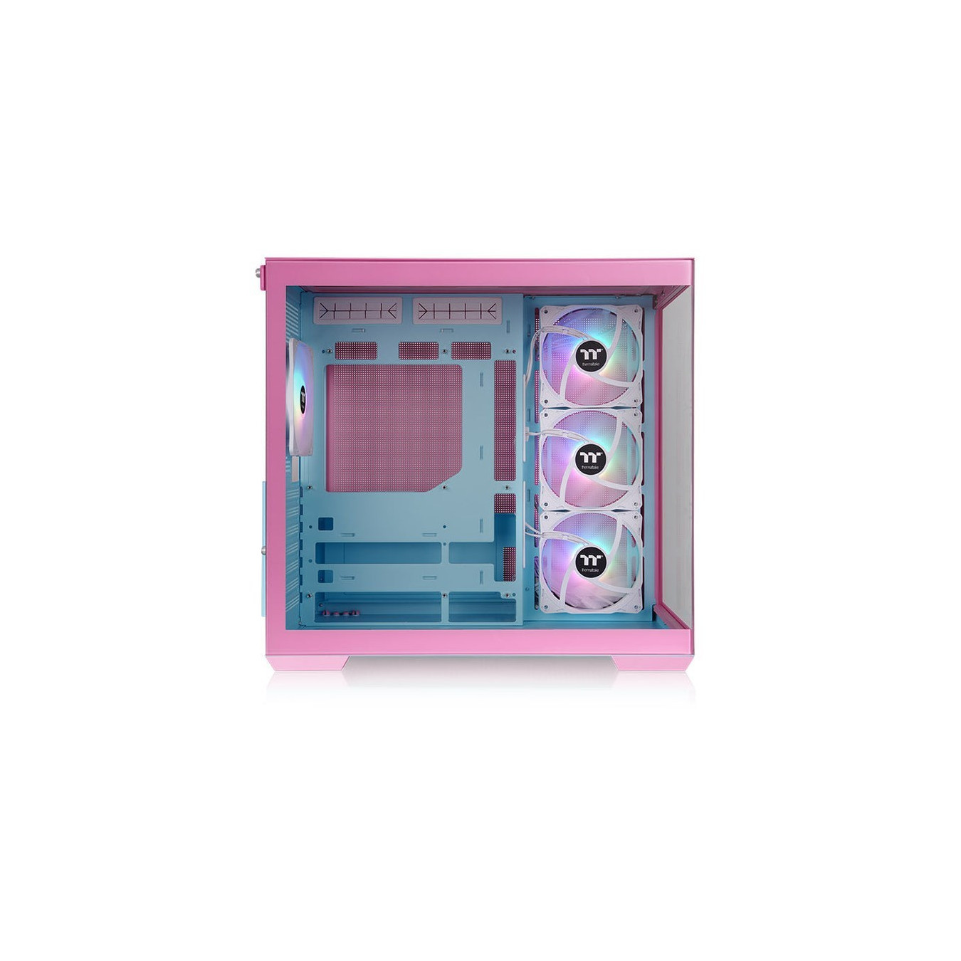 Thermaltake View 380 TG ARGB - Mid Tower PC Case - Bubble Pink/White, Tempered Glass, ARGB, ATX/mATX/Mini-ITX