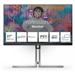 Buy AOC Q27U3CV - 27-inch QHD (2560x1440) IPS Quantum Dot Monitor, HDR400, USB-C... in Cyprus, Nicosia, Limassol, Larnaka, Pafos