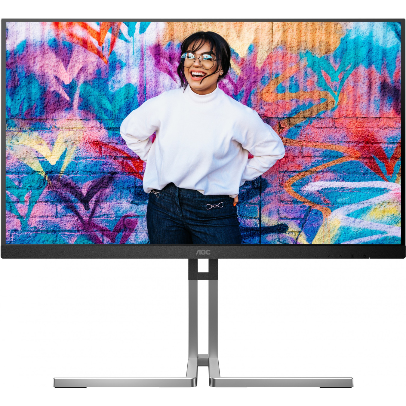 AOC Q27U3CV - 27-inch QHD (2560x1440) IPS Quantum Dot Monitor, HDR400, USB-C 96W PD, DP/HDMI, Black