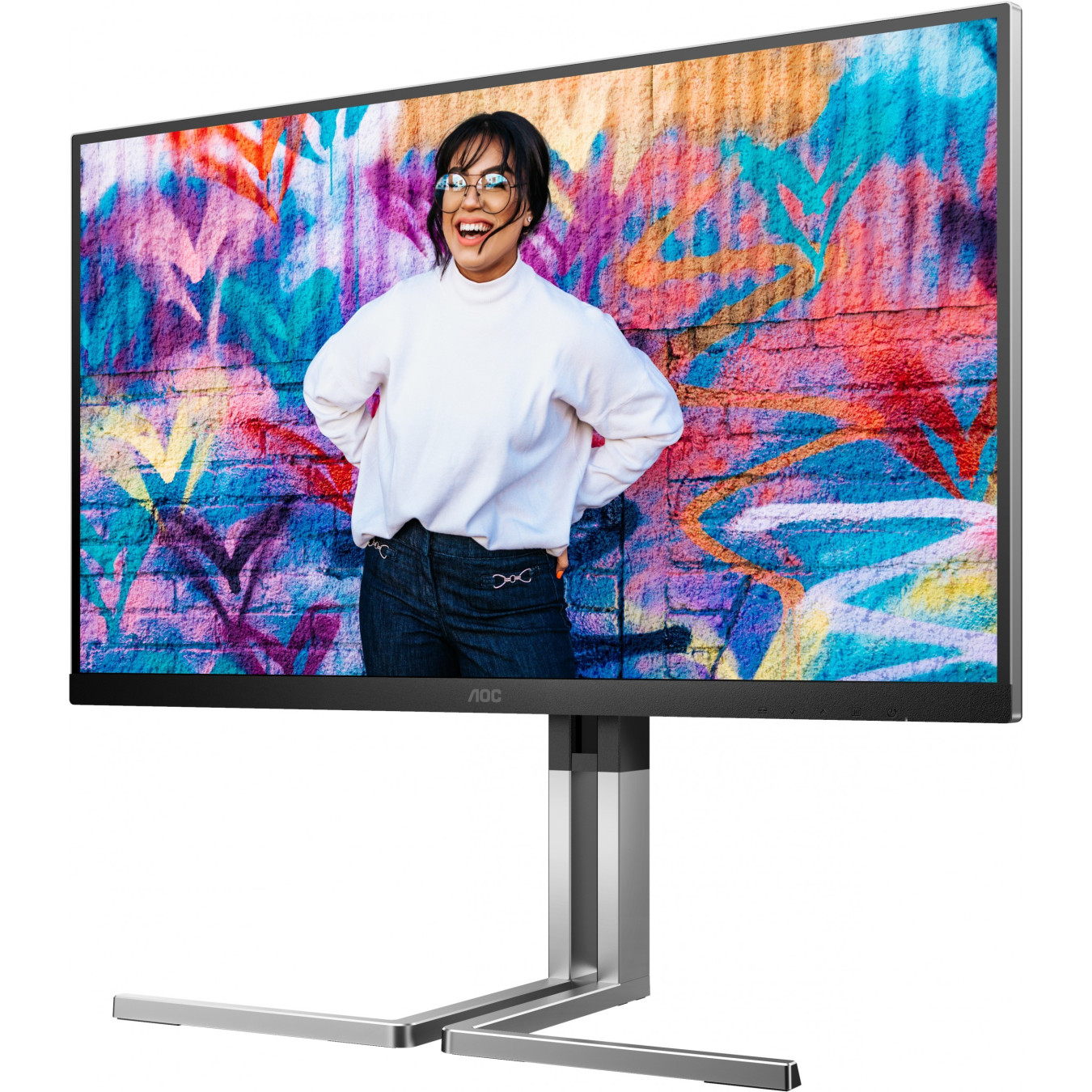 AOC Q27U3CV - 27-inch QHD (2560x1440) IPS Quantum Dot Monitor, HDR400, USB-C 96W PD, DP/HDMI, Black