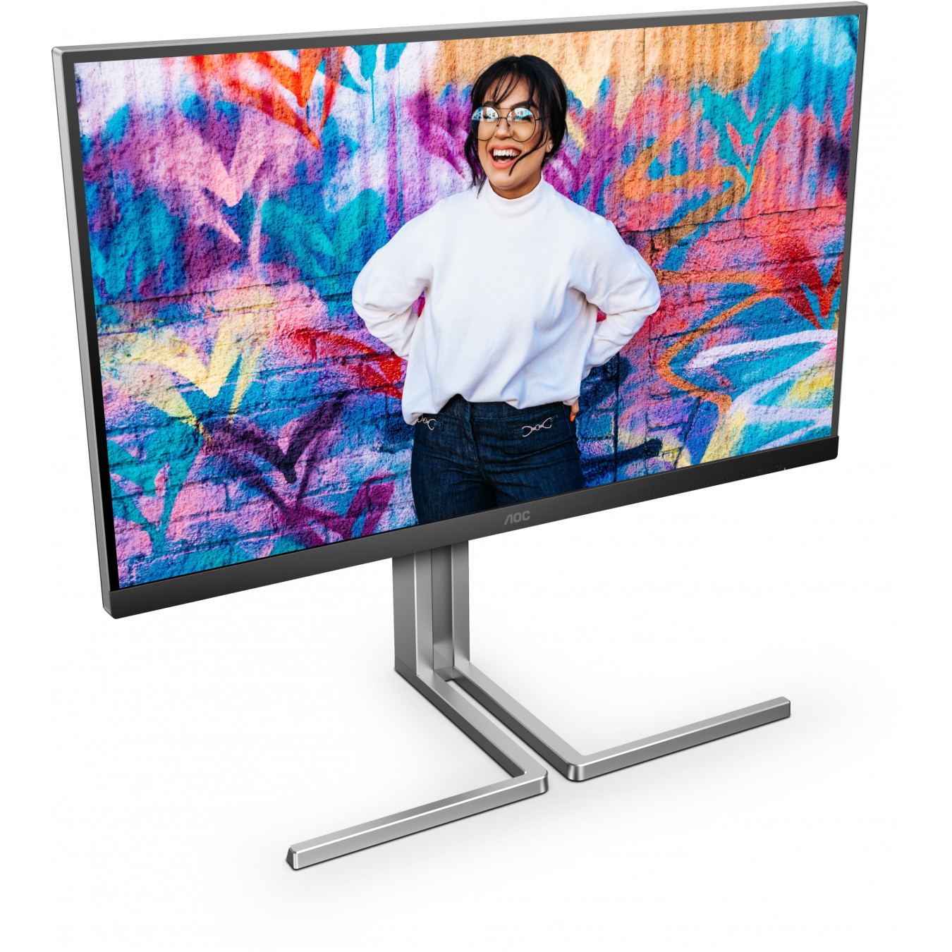 AOC Q27U3CV - 27-inch QHD (2560x1440) IPS Quantum Dot Monitor, HDR400, USB-C 96W PD, DP/HDMI, Black