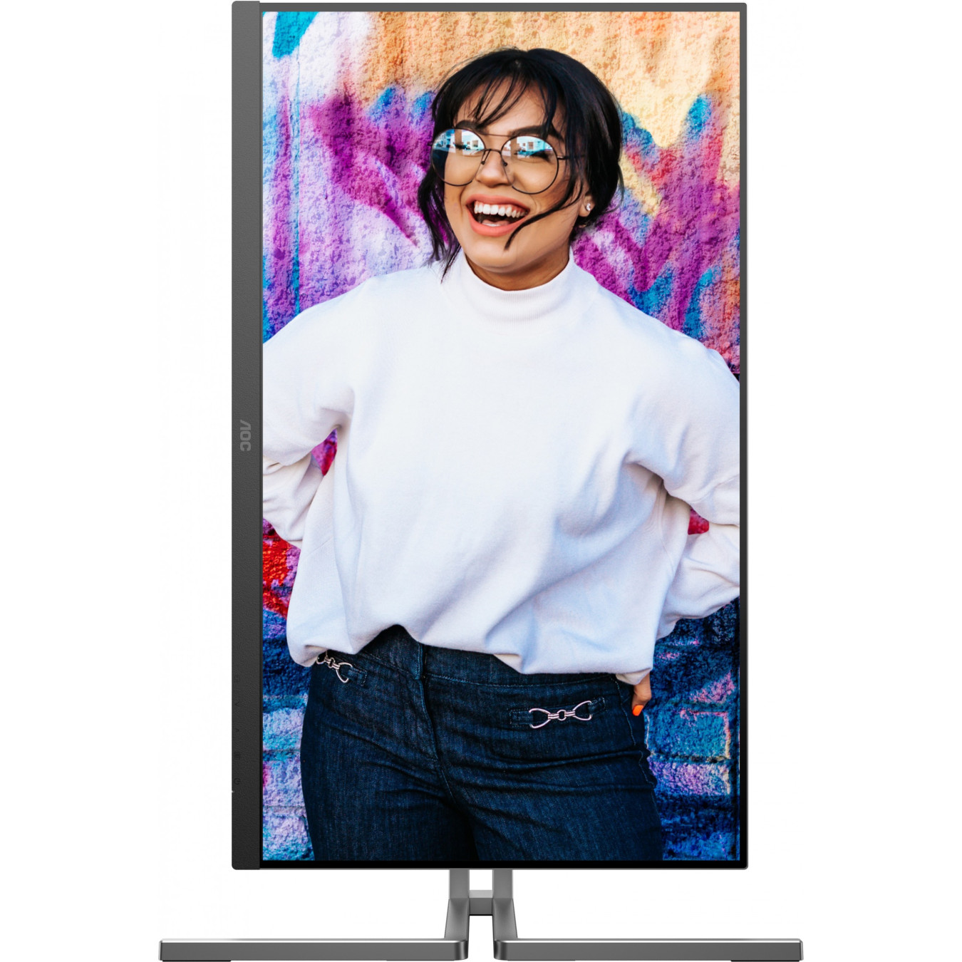 AOC Q27U3CV - 27-inch QHD (2560x1440) IPS Quantum Dot Monitor, HDR400, USB-C 96W PD, DP/HDMI, Black