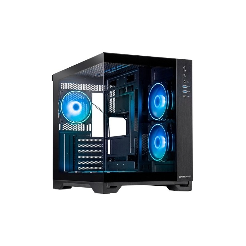 Buy Chieftec Visio GM-30B-TG-OP - Black Cube ATX/mATX Case, Dual Tempered Glass,... in Cyprus, Nicosia, Limassol, Larnaka, Pafos