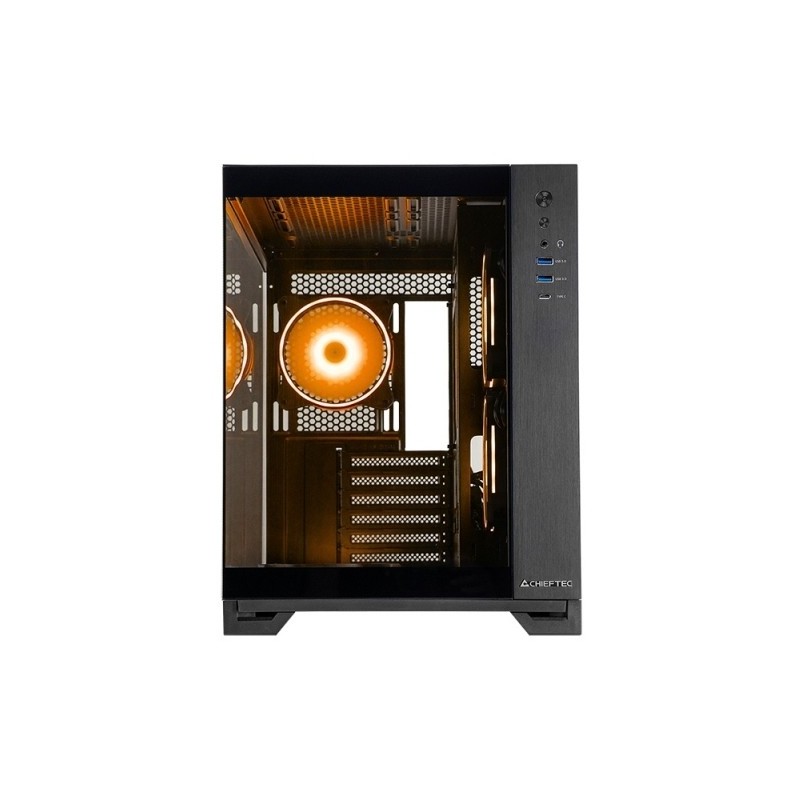 Buy Chieftec Visio GM-30B-TG-OP - Black Cube ATX/mATX Case, Dual Tempered Glass,... in Cyprus, Nicosia, Limassol, Larnaka, Pafos