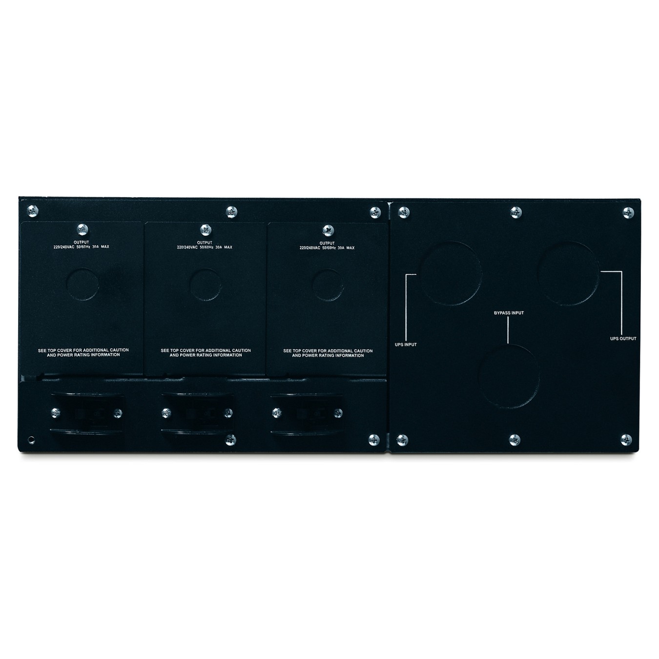 Buy APC Service Bypass Panel Bypass switch rack-mountable AC 230V output connectors 3 4U 19 Black in Cyprus, Nicosia, Limassol, 