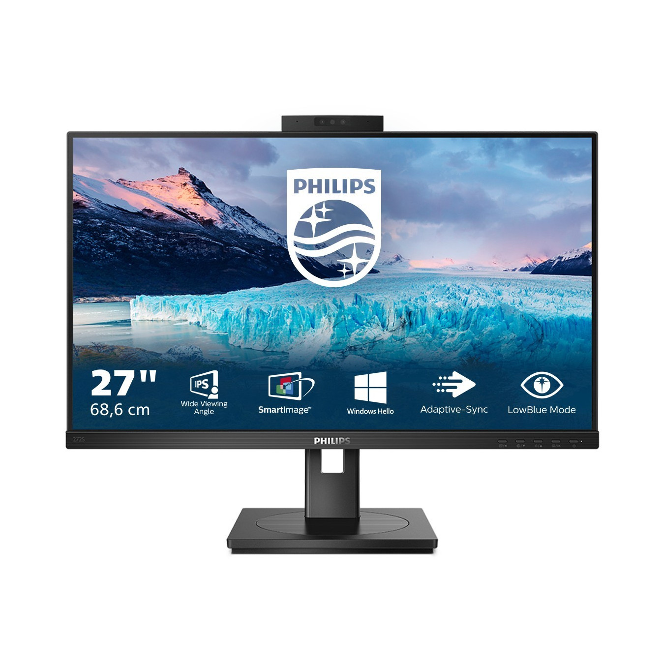 Philips 272S1MH/00 - 27" IPS Full HD Monitor, 75Hz, 4ms, HDMI/DVI/DP, USB 3.2 Hub, Black — Buy in Cyprus with Fast Delivery