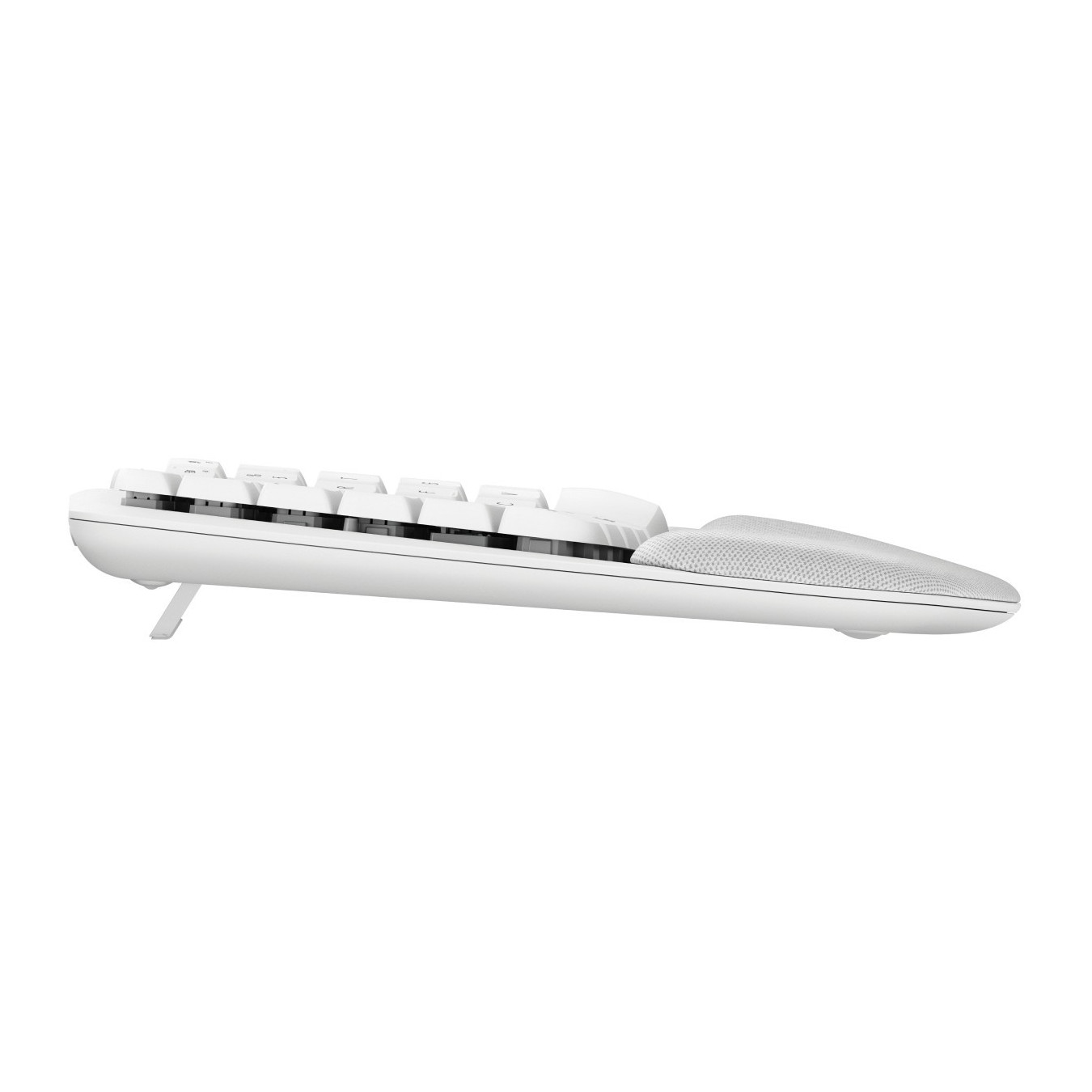 Logitech Wave Keys - Wireless Ergonomic Full-Size Keyboard - Off-White, 2.4GHz + Bluetooth, German QWERTZ