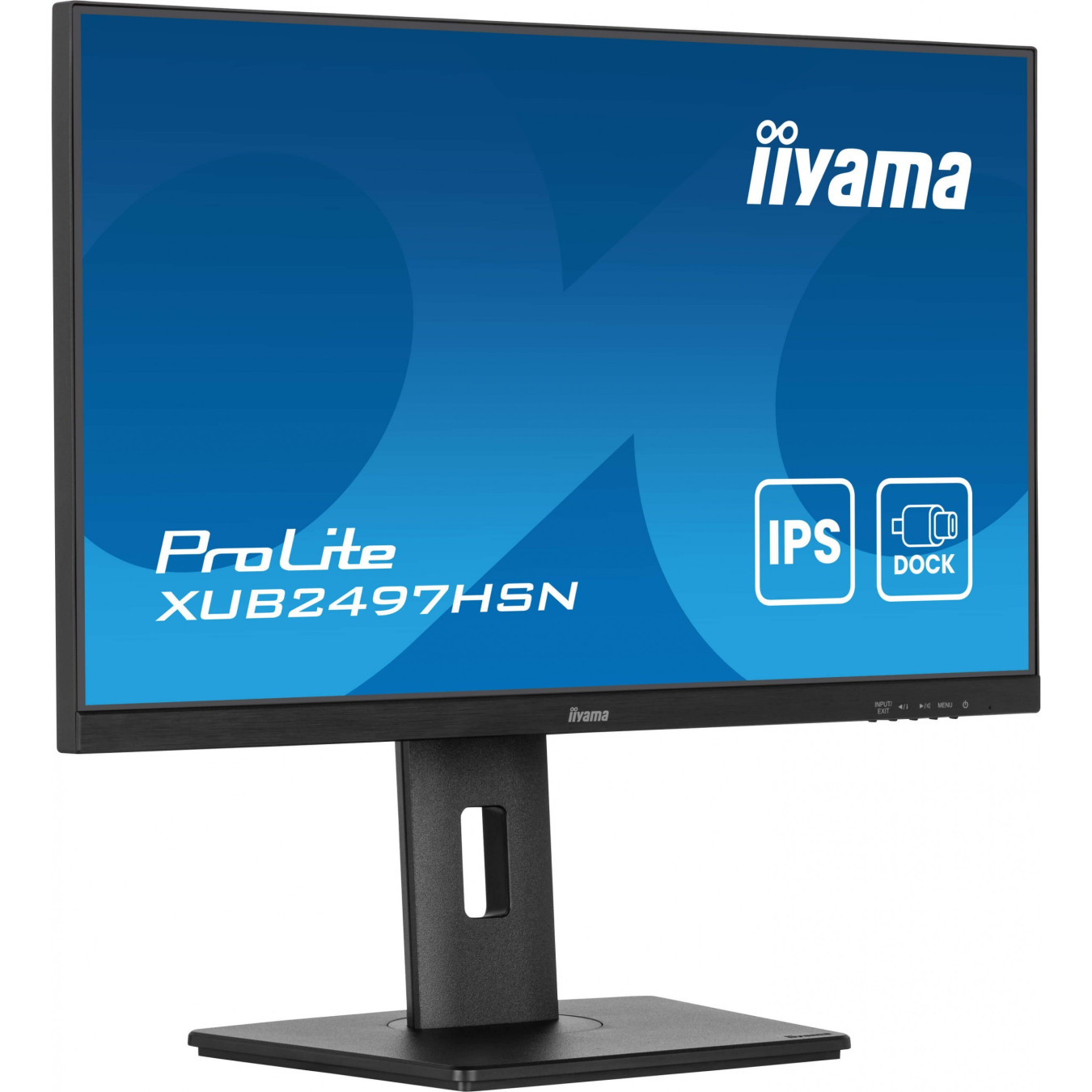 iiyama ProLite XUB2497HSN-B2 - 23.8in FHD IPS 100Hz 1ms USB-C (65W) RJ45 Speakers Pivot Height-Adjustable - Black
