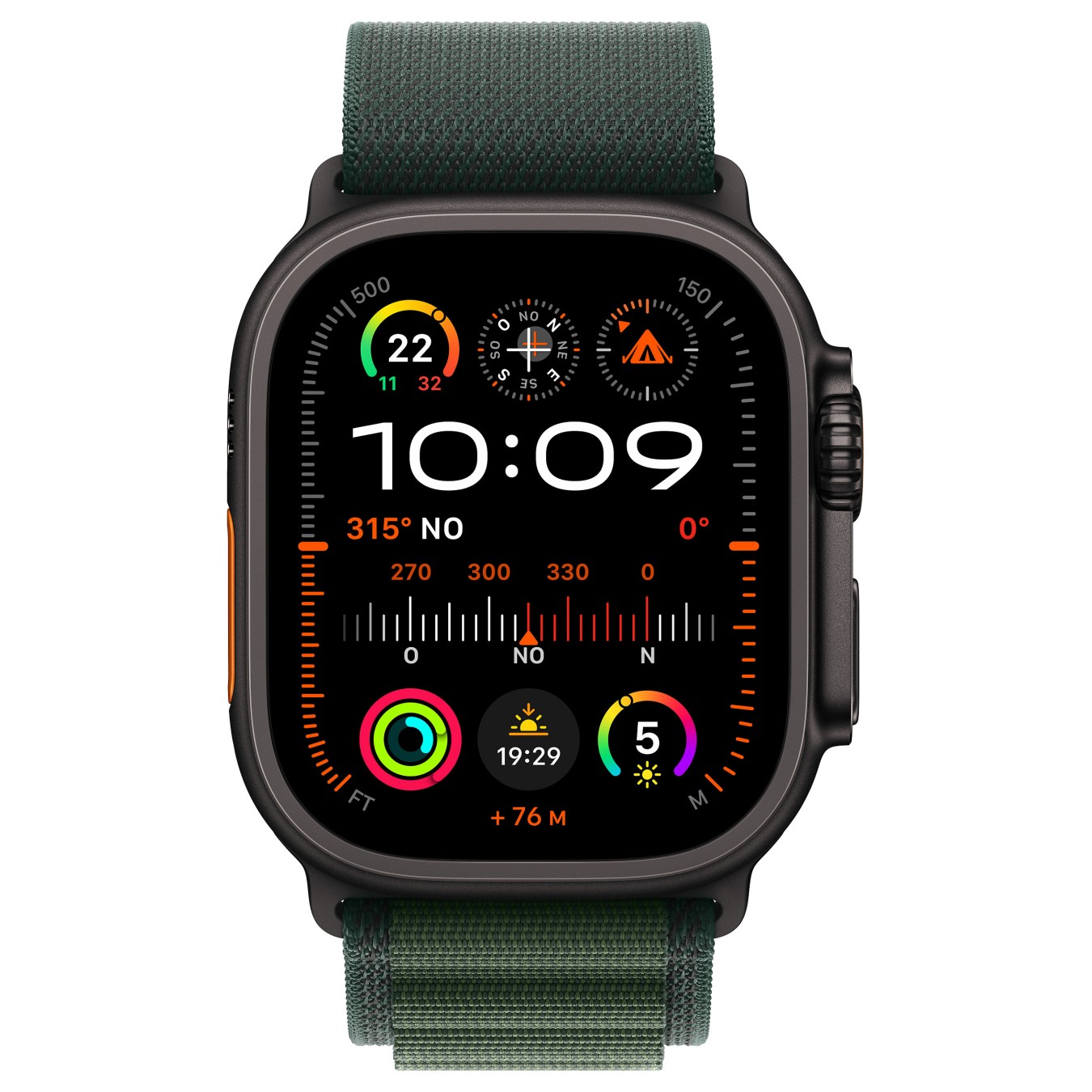 Buy APPLE Watch Ultra 2 GPS + Cellular 49mm Black Titanium Case with Dark Green Alpine Loop - Small in Cyprus, Nicosia, Limassol