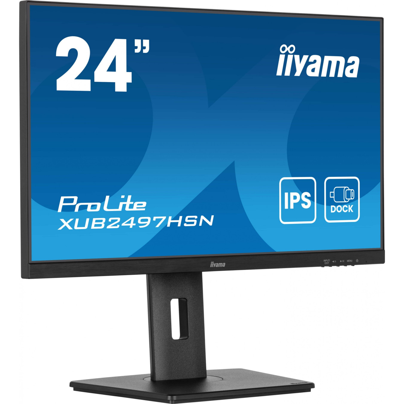 iiyama ProLite XUB2497HSN-B2 - 23.8in FHD IPS 100Hz 1ms USB-C (65W) RJ45 Speakers Pivot Height-Adjustable - Black