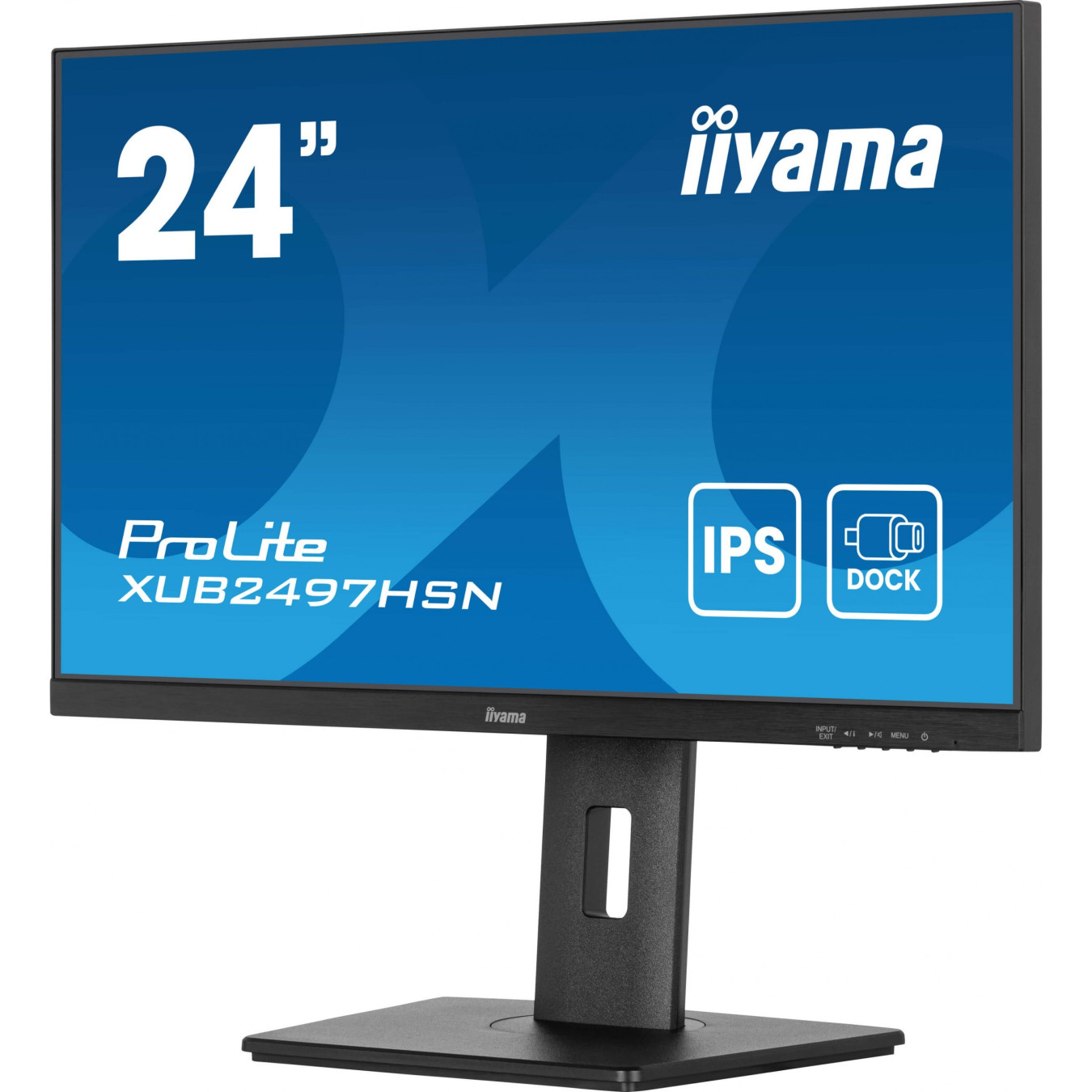 iiyama ProLite XUB2497HSN-B2 - 23.8in FHD IPS 100Hz 1ms USB-C (65W) RJ45 Speakers Pivot Height-Adjustable - Black