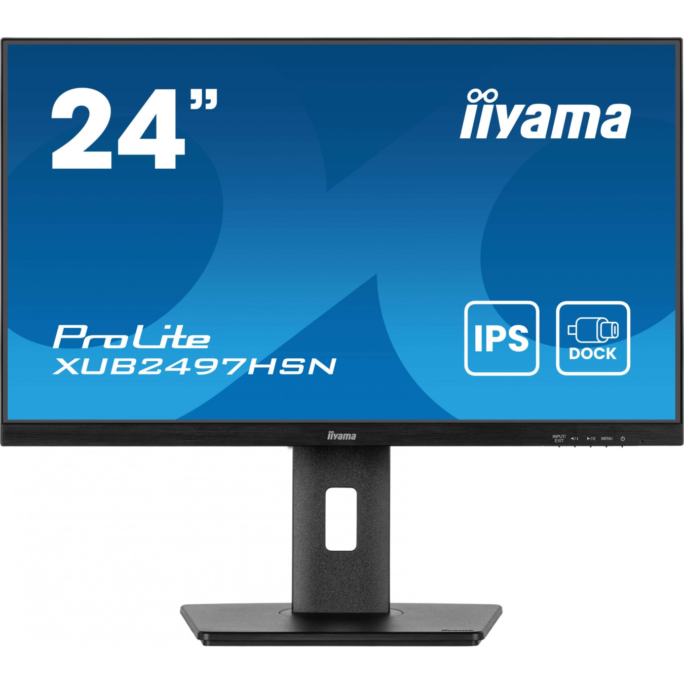 iiyama ProLite XUB2497HSN-B2 - 23.8in FHD IPS 100Hz 1ms USB-C (65W) RJ45 Speakers Pivot Height-Adjustable - Black