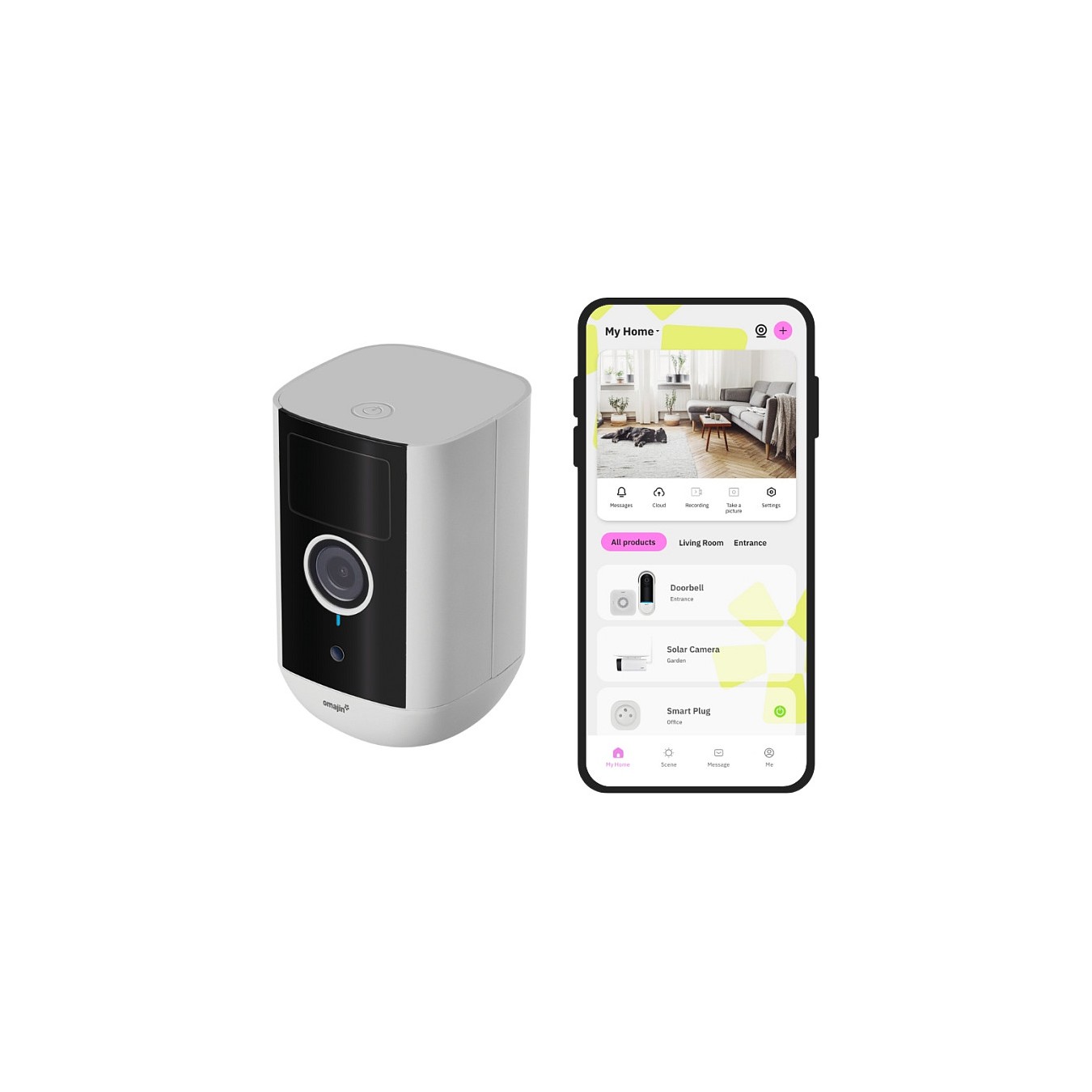 Buy Omajin by Netatmo Kabellose Überwachungskamera - Akku - Indoor & Outdoor - weiß in Cyprus, Nicosia, Limassol, Larnaka, Pafos