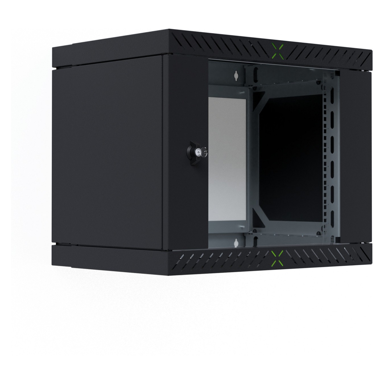 Buy 19' Wandgehäuse X-Rack mit Glastür 400-600mm 9HE schwarz in Cyprus, Nicosia, Limassol, Larnaka, Pafos