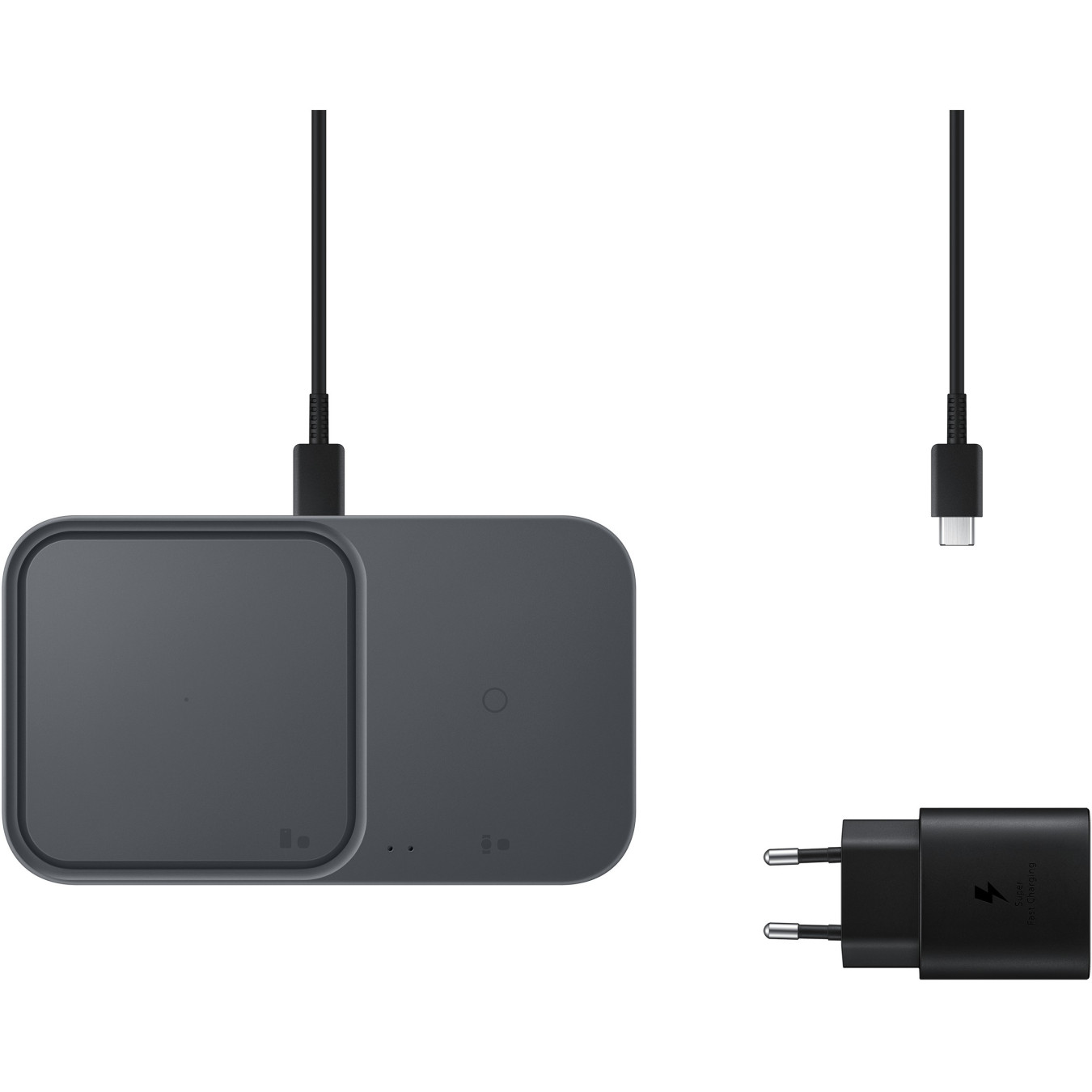 Samsung Wireless Charger Duo - EP-P5400 - 3-in-1 Wireless Charger, Grey, Up to 15W — Buy in Cyprus with Fast Delivery
