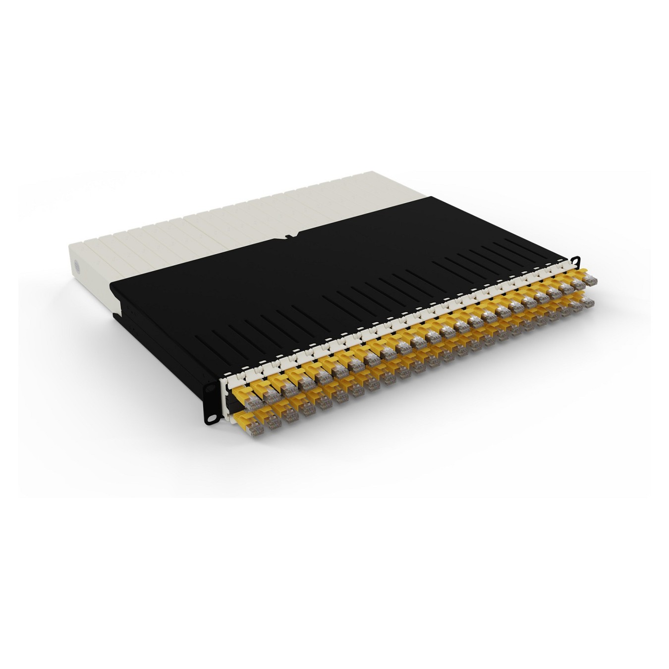 Buy Patchbox patchbox.one Kabeleinzugssystem 8RU STP (0.8 m) mit 24 Kassetten. Patchkabel Cat. 6a. U FTP. PoE. Kabel gelb in Cyp