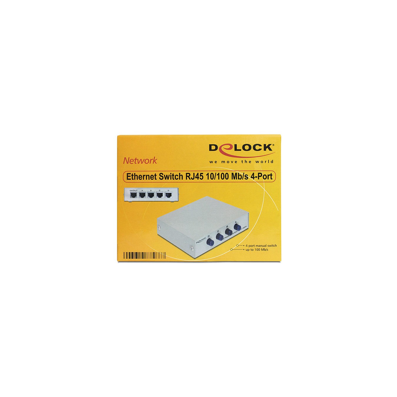 Buy DELOCK DATA Switch 4-port RJ45 10 100manuell in Cyprus, Nicosia, Limassol, Larnaka, Pafos