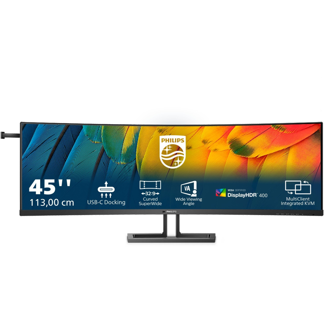 Philips 45B1U6900C - 45 in (113 cm) UltraWide Curved Monitor 5120x1440, VA, 32:9, USB-C PD100W, 75Hz, 4ms, Black