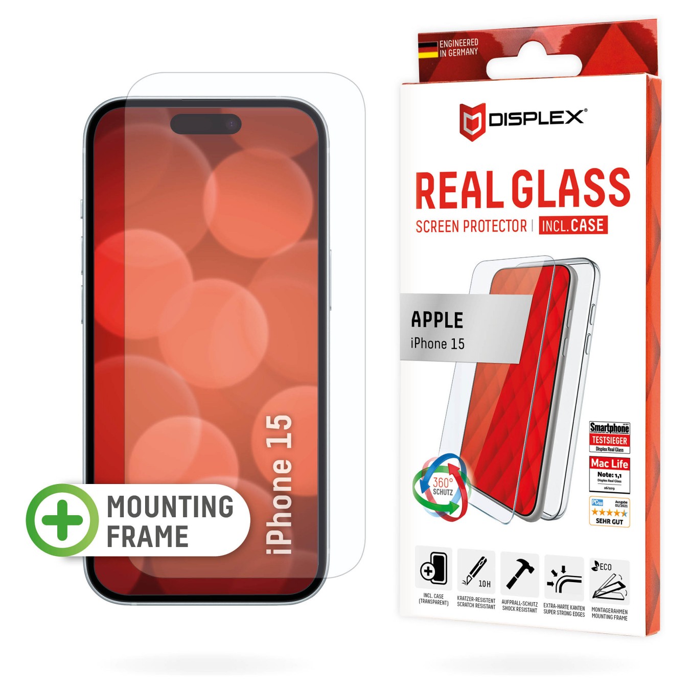 Buy Displex Panzerglas und Schutzhülle für Iphone 15 in Cyprus, Nicosia, Limassol, Larnaka, Pafos