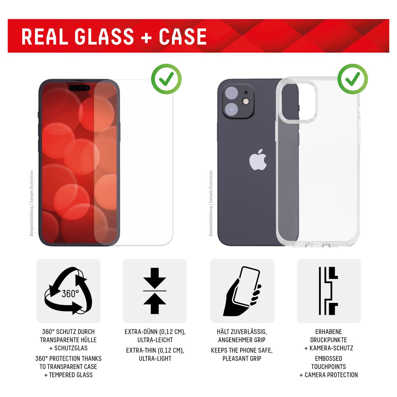 Buy Displex Panzerglas und Schutzhülle für Iphone 15 in Cyprus, Nicosia, Limassol, Larnaka, Pafos