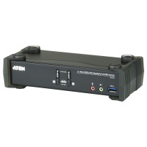 Buy KVM Desktop Switch 2-Port USB 3.1 Gen 1 4K DisplayPort 1.2 KVMPTM Switch with Audio (KVM cables included) ATEN in Cyprus, Ni