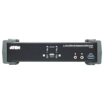 Buy KVM Desktop Switch 2-Port USB 3.1 Gen 1 4K DisplayPort 1.2 KVMPTM Switch with Audio (KVM cables included) ATEN in Cyprus, Ni
